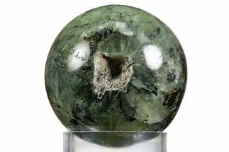 Polished Prehnite With Epidote Sphere #343069