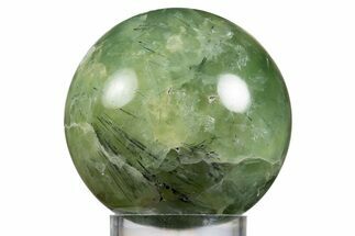 Polished Prehnite With Epidote Sphere #343070