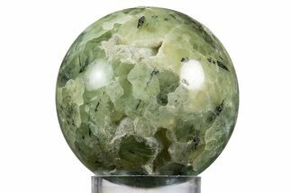 Polished Prehnite With Epidote Sphere #343071