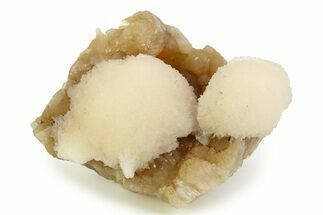Scolecite Crystals on Honey-Colored Stilbite - India #343045