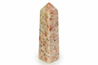 Polished Peach Sunstone Tower - India #343116