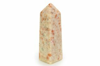 Polished Peach Sunstone Tower - India #343120