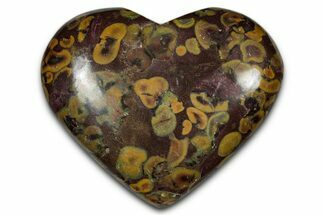 Polished Fruit Jasper Heart- India #343168