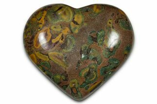Polished Fruit Jasper Heart- India #343171