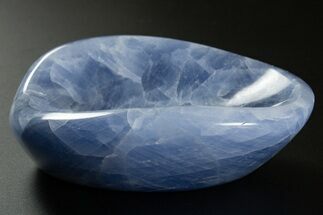 Polished Blue Calcite Bowl - Madagascar #343221
