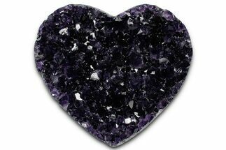 Dark Purple Amethyst Heart - Uruguay #343703