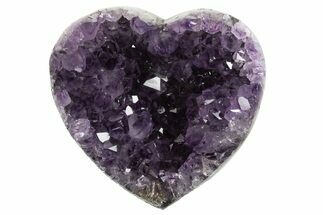 Dark Purple Amethyst Heart - Uruguay #343717