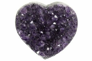 Dark Purple Amethyst Heart - Uruguay #343737