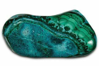 Vibrant Polished Malachite with Chrysocolla - DR Congo #336849