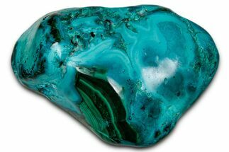 Vibrant Polished Malachite with Chrysocolla - DR Congo #336854