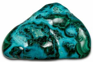 Vibrant Polished Malachite with Chrysocolla - DR Congo #336906