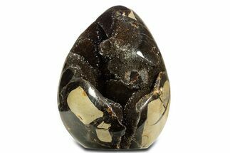 Polished Dragon Egg Septarian Geode - Free-Standing #344449