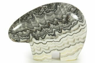 Polished Zebra Calcite Zuni Bear - Mexico #344827