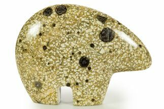 Carved Quartz In Feldspar Zuni Bear - Montana #344917