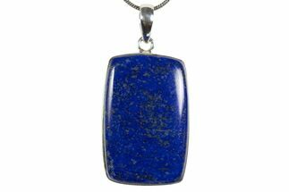 Polished Lapis Lazuli Pendant (Necklace) - Sterling Silver #345211