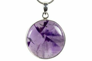 Polished Amethyst Pendant (Necklace) - Sterling Silver #345253