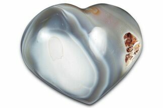 Wide Orca Agate Heart - Madagascar #344031