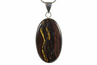Beautiful Tiger Iron Pendant - Billion Years Old #345348