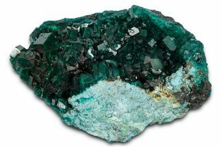 Glistening Dioptase Crystal Cluster - N'tola Mine, Congo #346107