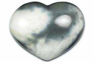 Wide Orca Agate Heart - Madagascar #344034