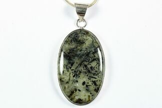 Epidote In Prehnite Pendant (Necklace) #346411