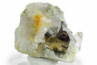Gemmy Cassiterite Crystals with Quartz - China #347388