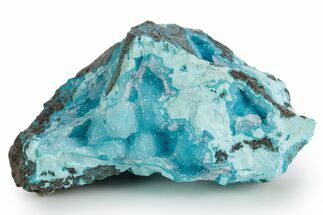 Stunning Druzy Quartz on Chrysocolla - DR Congo #347441