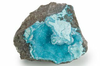 Stunning Druzy Quartz on Chrysocolla - DR Congo #347443