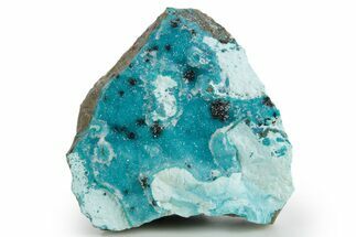 Stunning Druzy Quartz on Chrysocolla - DR Congo #347446