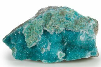 Stunning Druzy Quartz on Chrysocolla - DR Congo #347447
