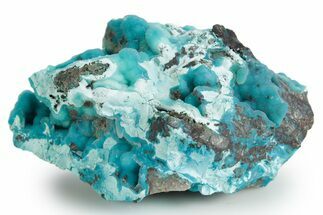 Brilliant Teal Botryoidal Chrysocolla - DR Congo #347452