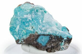 Sparkling Druzy Quartz on Chrysocolla - DR Congo #347490