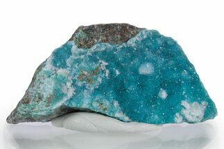 Sparkling Druzy Quartz on Chrysocolla - DR Congo #347524