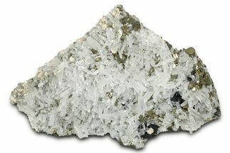 Gleaming Pyrite Crystals with Sphalerite and Quartz - Peru #347624