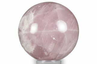 Polished Rose Quartz Sphere - Madagascar #348232