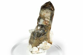 Smoky Quartz Crystal with Feldspar and Goethite - Malawi #348757