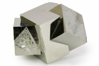 Shiny, Natural Pyrite Cube Cluster - Navajun, Spain #347292