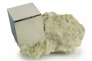Natural Pyrite Cube In Rock - Navajun, Spain #337872
