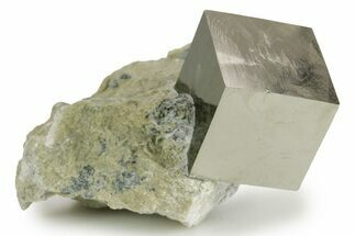 Natural Pyrite Cube In Rock - Navajun, Spain #337877