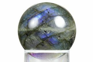 Flashy, Polished Labradorite Sphere - Great Color Play #350035