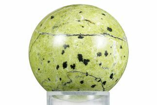 Polished Lizardite With Hematite Sphere #350137