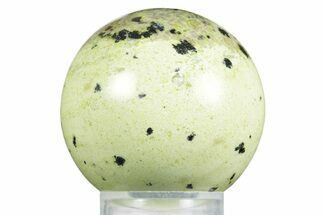 Polished Lizardite With Hematite Sphere #350140