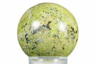 Polished Lizardite With Hematite Sphere #350141
