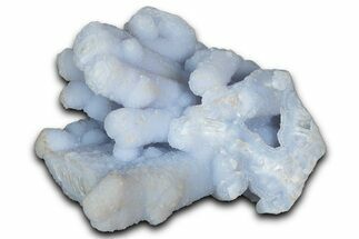 Botryoidal Blue Chalcedony Pseudomorph After Anhydrite - Peru #350758