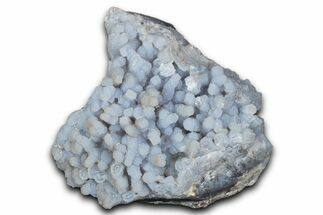 Botryoidal Blue Chalcedony Pseudomorph After Anhydrite - Peru #350761