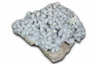 Botryoidal Blue Chalcedony Pseudomorph After Anhydrite - Peru #350765