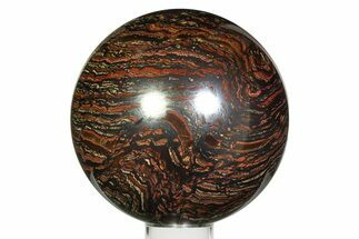 Giant Tiger Iron Stromatolite Sphere - Billion Years #351385