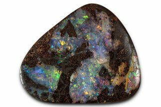Colorful Polished Boulder Opal Specimen - Queensland, Australia #351844