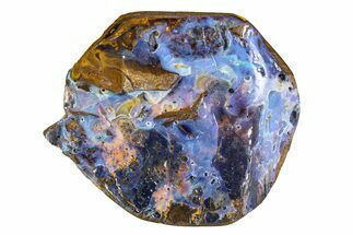Polished Blue Boulder Opal Specimen - Queensland, Australia #351907