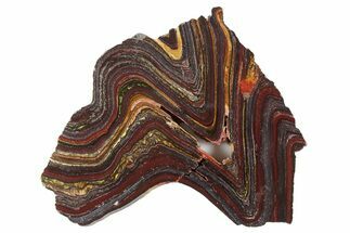 Polished Tiger Iron Stromatolite Slab - Billion Years #351880